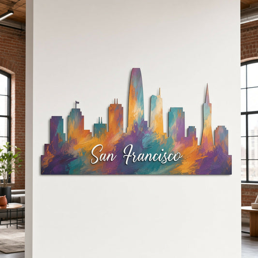 San Francisco Skyline - Wall Home Decor - Single Layer - Digital File - ZIP File - Digital