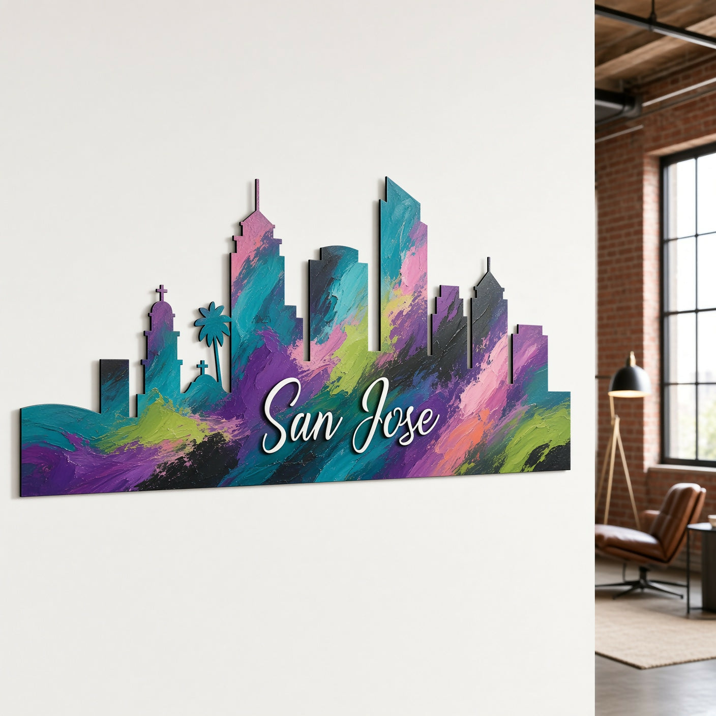 San Jose Skyline - Wall / Home Decor - Single Layer - Digital File - ZIP File - Digital
