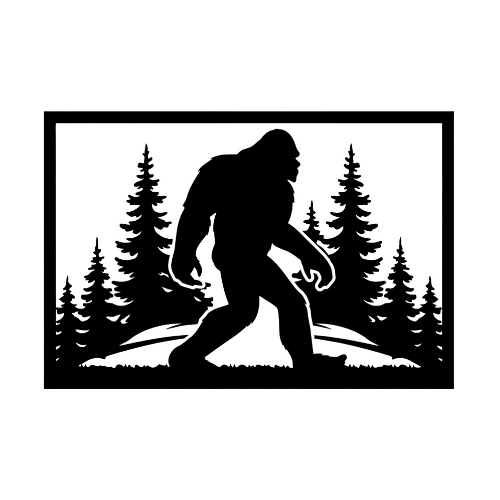 Sasquatch Silhouette - Wall / Home Decor - Digital File Digital My Custom Designs ZIP File