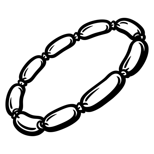 Sausage Chain Outline - Digital File - XCS Friendly Digital My Custom Designs PDF