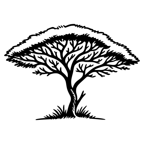 Savannah Tree Sketch - Digital File - XCS Friendly Digital My Custom Designs PDF