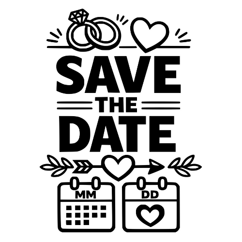 Save the Date Design - Digital File - XCS Friendly Digital My Custom Designs PDF