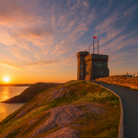 Cabot Tower Sunset - Signal Hill - Newfoundland and Labrador Canada - Rendered - Digital File Digital My Custom Designs PDF