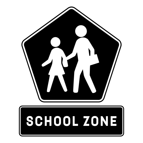School Zone Sign - Digital File - XCS Friendly Digital My Custom Designs PDF