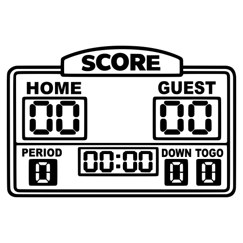 Scoreboard Sketch - Digital File - XCS Friendly Digital My Custom Designs PDF