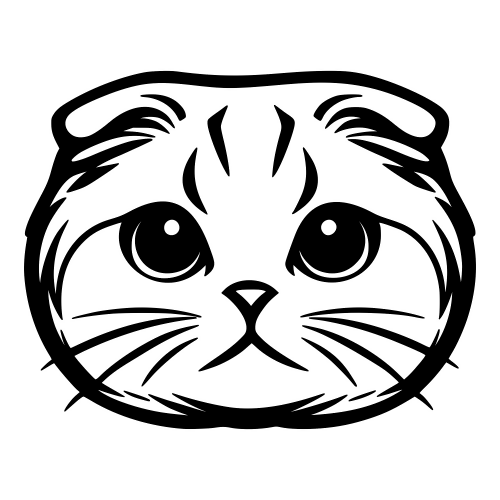 Scottish Fold Face - Digital File Digital My Custom Designs PDF