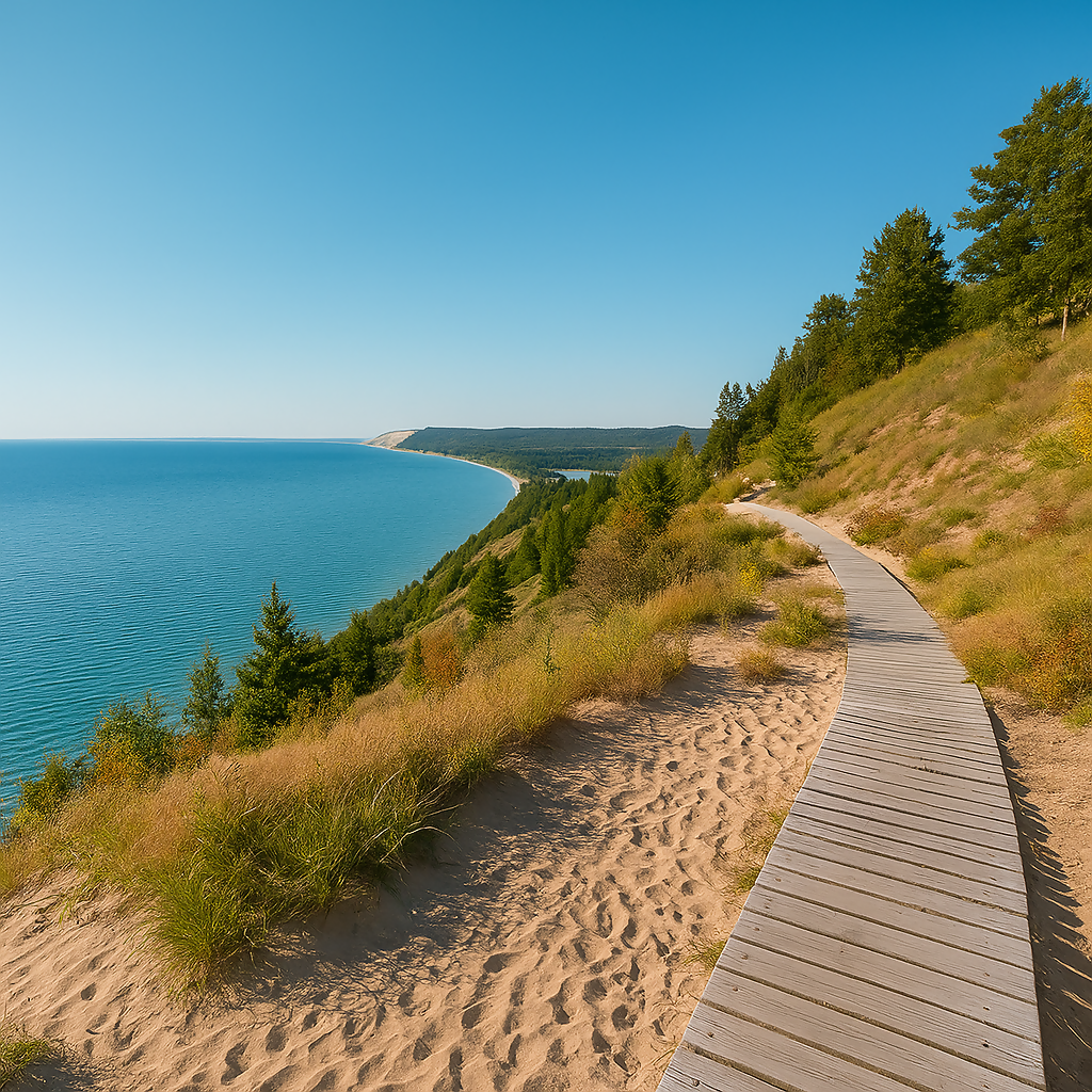 Empire Bluff Trail - Sleeping Bear Dunes National Lakeshore - Michigan United States - Rendered - Digital File Digital My Custom Designs PDF
