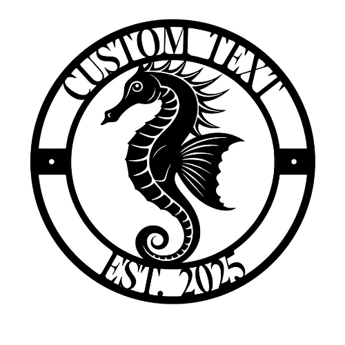 Seahorse - Custom Wall / Home Decor - Digital File Digital My Custom Designs ZIP File