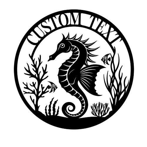 Seahorse Reef - Custom Wall / Home Decor - Digital File Digital My Custom Designs ZIP File