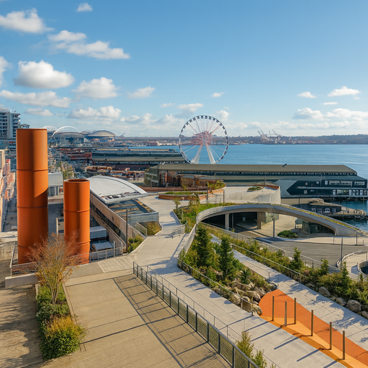 Seattle Pike Place Market & Waterfront - Washington United States - Rendered - Digital File Digital My Custom Designs PDF