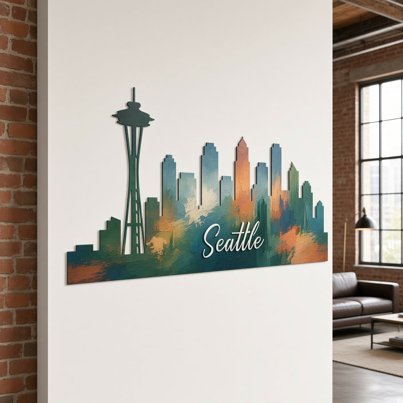 Seattle Skyline - Wall / Home Decor - Single Layer - Digital File - ZIP File - Digital