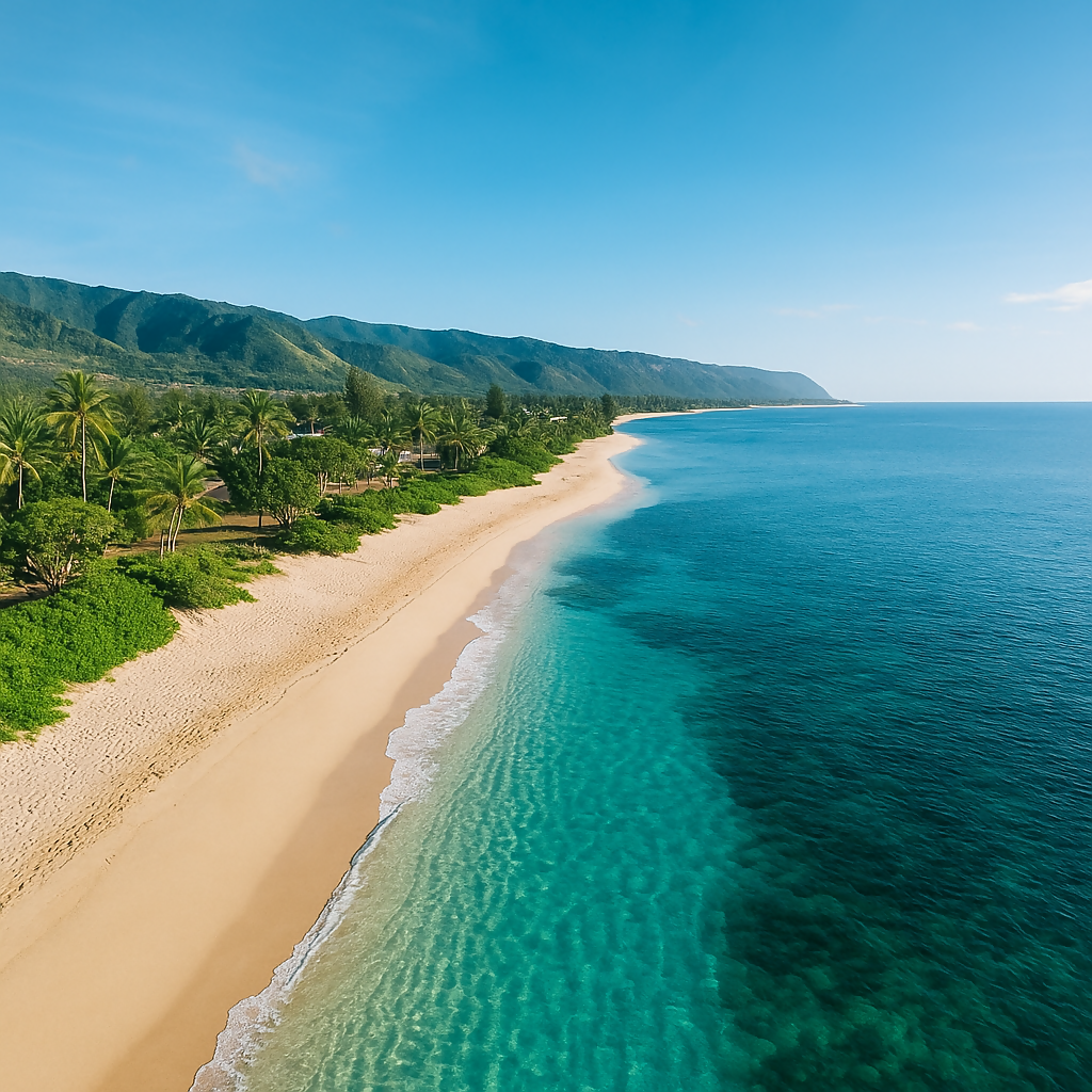 Waialua Beach - North Shore (Oahu) - Hawaii United States - Rendered - Digital File Digital My Custom Designs PDF