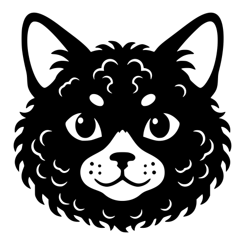 Selkirk Rex Cartoon Face - Digital File - XCS Friendly Digital My Custom Designs PDF