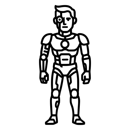 Cyborg Character Whole Body - Digital File - XCS Friendly Digital My Custom Designs PDF
