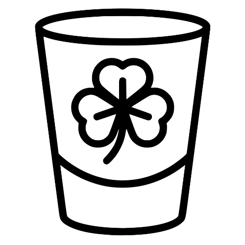 Shot Glass with Clover - Digital File - XCS Friendly Digital My Custom Designs PDF