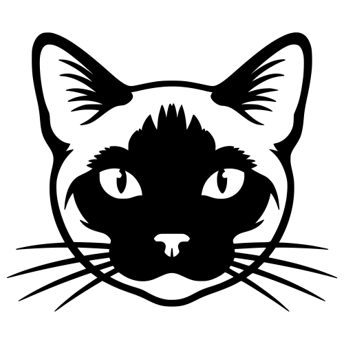 Siamese Cat Face - Digital File - XCS Friendly Digital My Custom Designs PDF