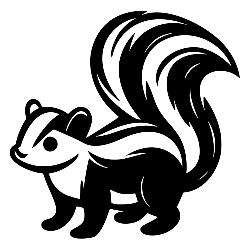 Skunk Outline - Digital File - XCS Friendly Digital My Custom Designs PDF
