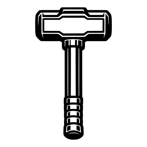 Sledgehammer Illustration - Vector Graphics - Digital File Digital My Custom Designs PDF