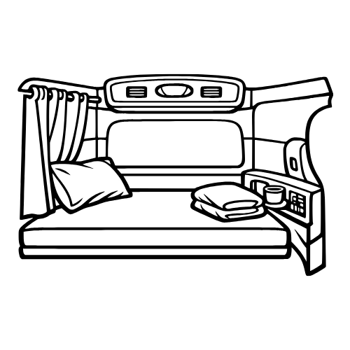 Sleeping Cab Bed Sketch - Vector Graphics - Digital File Digital My Custom Designs PDF