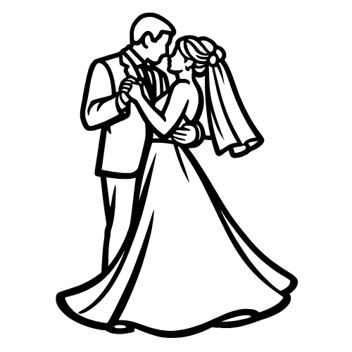 First Dance Outline - Digital File - XCS Friendly Digital My Custom Designs PDF
