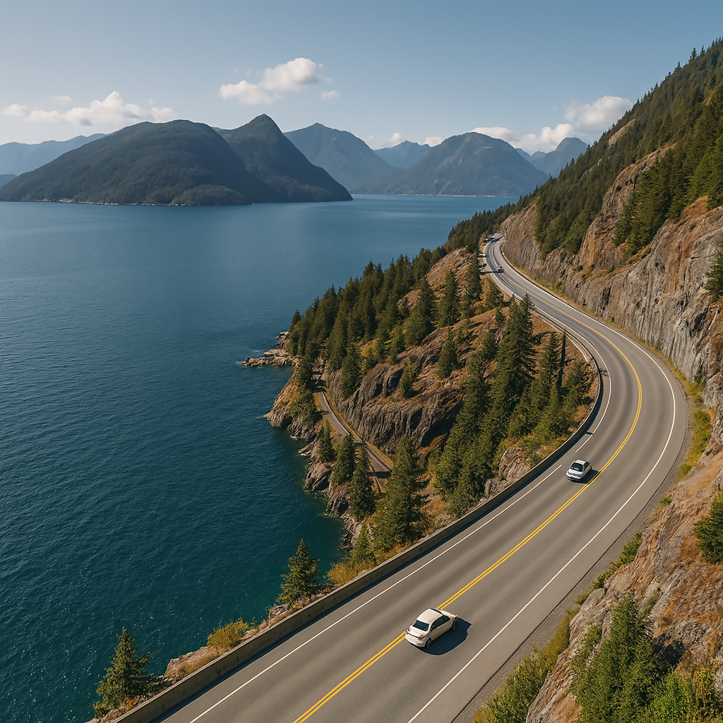 Howe Sound - Sea-to-Sky Highway - British Columbia Canada - Rendered - Digital File Digital My Custom Designs PDF