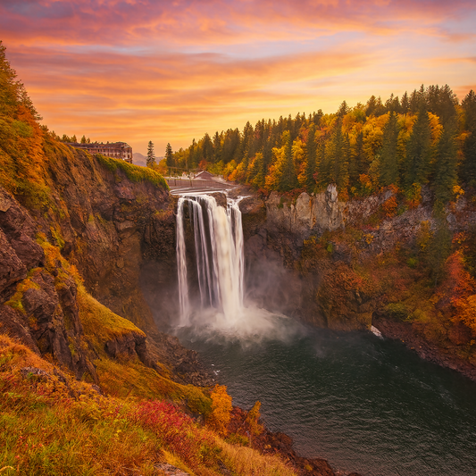 Snoqualmie Falls - Washington United States - Rendered - Digital File Digital My Custom Designs PDF