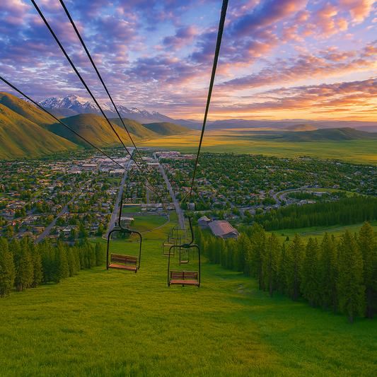 Snow King Mountain Resort - Wyoming United States - Rendered - Digital File Digital My Custom Designs PDF