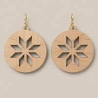 Snowflake Circle Cutout Earrings Design - Digital File - SVG - Digital
