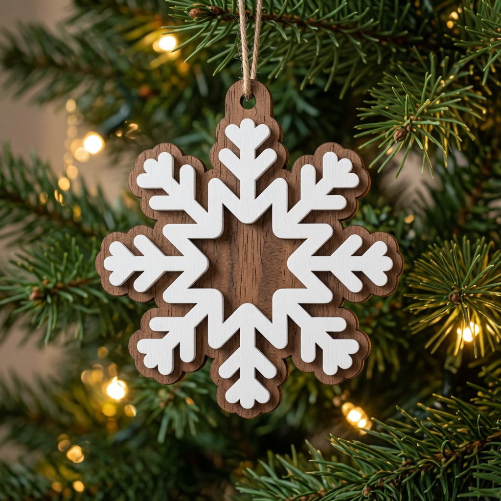 Snowflake Layered Ornament - Digital File - SVG - Digital