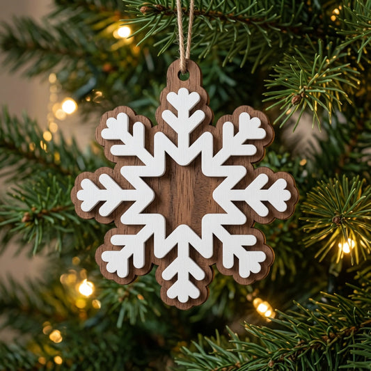 Snowflake Layered Ornament - Digital File - SVG - Digital