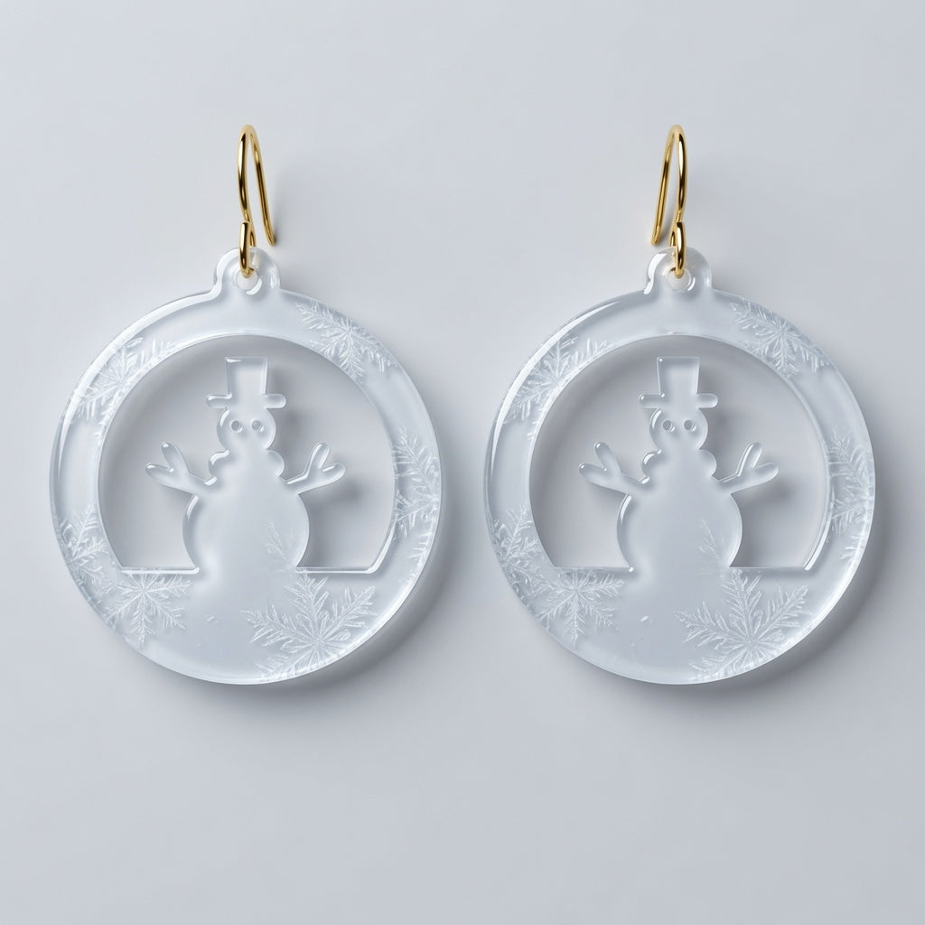 Snowman Design Cutout - Earrings / Keychain - Digital File - SVG - Digital