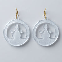 Snowman Design Cutout - Earrings / Keychain - Digital File - SVG - Digital