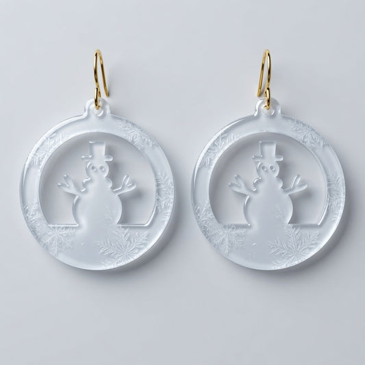 Snowman Design Cutout - Earrings / Keychain - Digital File - SVG - Digital