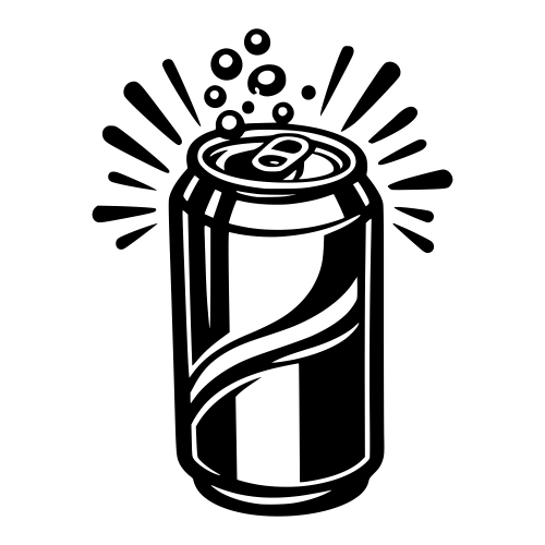 Soda Can with Fizz Lines - Digital File - XCS Friendly Digital My Custom Designs PDF