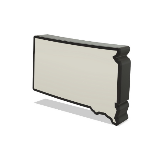 South Dakota Wall Lightbox - United States - 3D Print File - Digital File Digital My Custom Designs