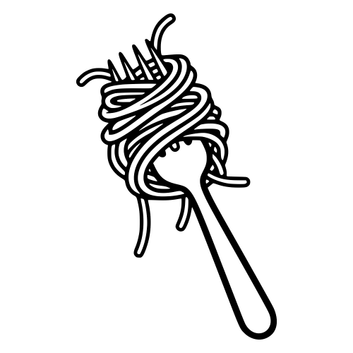 Spaghetti with Fork Swirl - Digital File - XCS Friendly Digital My Custom Designs PDF
