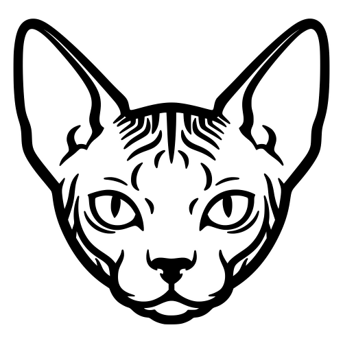Sphynx Hairless Face - Digital File - XCS Friendly Digital My Custom Designs PDF
