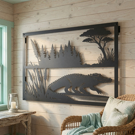 Split frame Alligator - Wall / Home Decor - Digital File - ZIP File - Digital