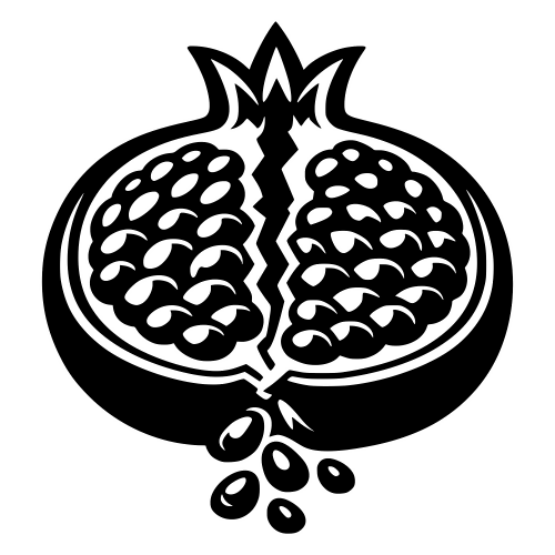Split Pomegranate - Digital File - XCS Friendly Digital My Custom Designs PDF