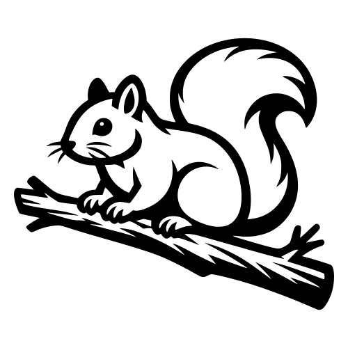 Squirrel on Branch - Digital File - XCS Friendly Digital My Custom Designs PDF