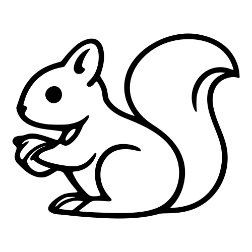 Squirrel Outline - Digital File - XCS Friendly Digital My Custom Designs PDF