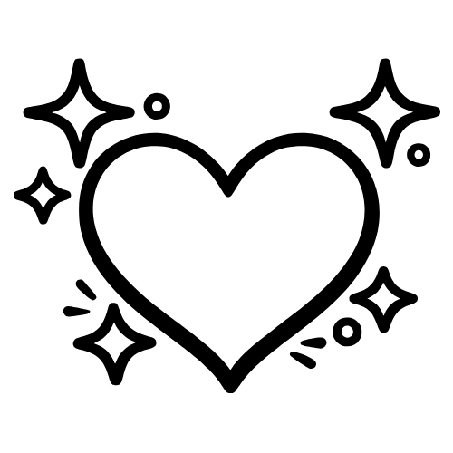 Glitter Heart Outline - Digital File - XCS Friendly