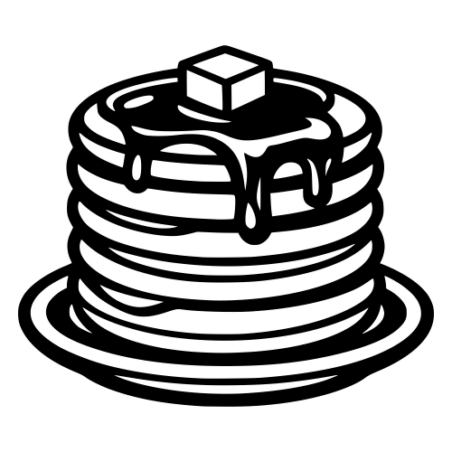 Stack of Pancakes with Syrup and Butter - Digital File - XCS Friendly Digital My Custom Designs PDF