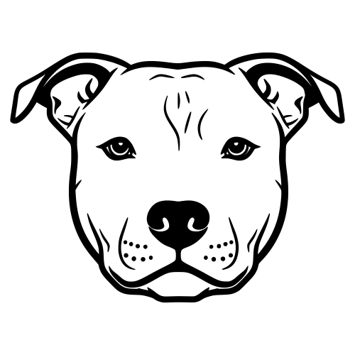 Staffordshire Bull Terrier Face - Digital File - XCS Friendly Digital My Custom Designs PDF