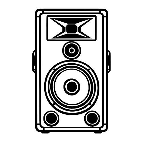 Stage Speaker Sketch - Vector Graphics - Digital File Digital My Custom Designs PDF