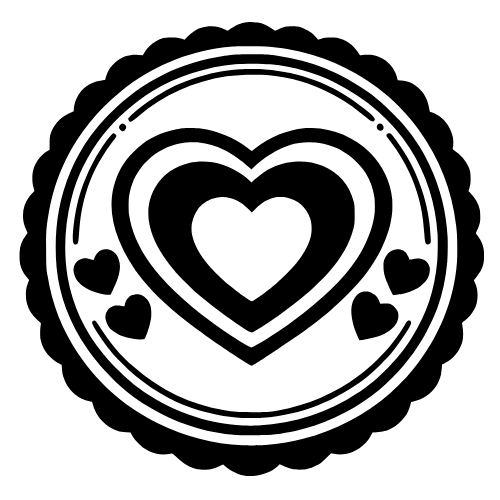 Stamp with Heart Design - Digital File - XCS Friendly Digital My Custom Designs PDF