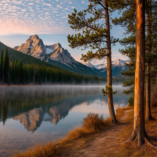Stanley Lake-Sawtooth National Recreation Area - Idaho United States - Rendered - Digital File Digital My Custom Designs PDF
