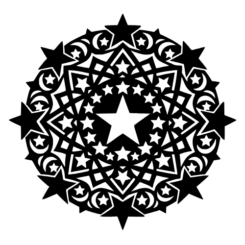 Stars Mandala Sketch - Digital File - XCS Friendly Digital My Custom Designs PDF