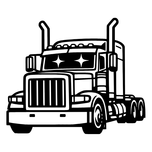 Stars Reflected in Truck Windshield Outline - Vector Graphics - Digital File Digital My Custom Designs PDF