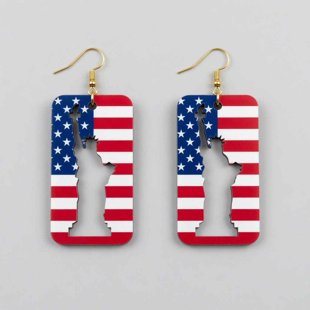 Statue Of Liberty - 4th Of July Keychain/ Earrings - Design File - SVG - Digital